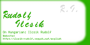 rudolf ilcsik business card